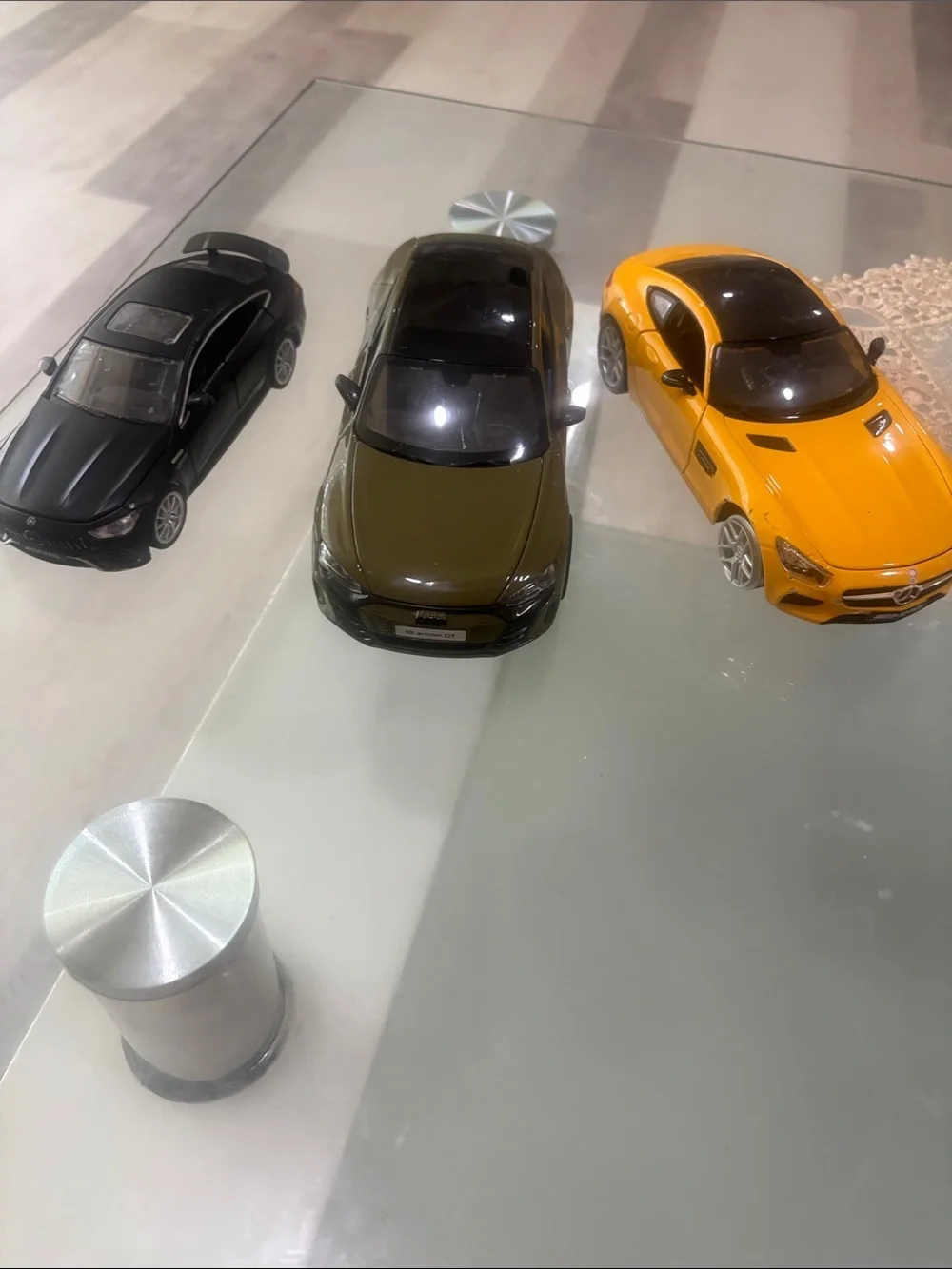 Mercedes and Audi toy cars